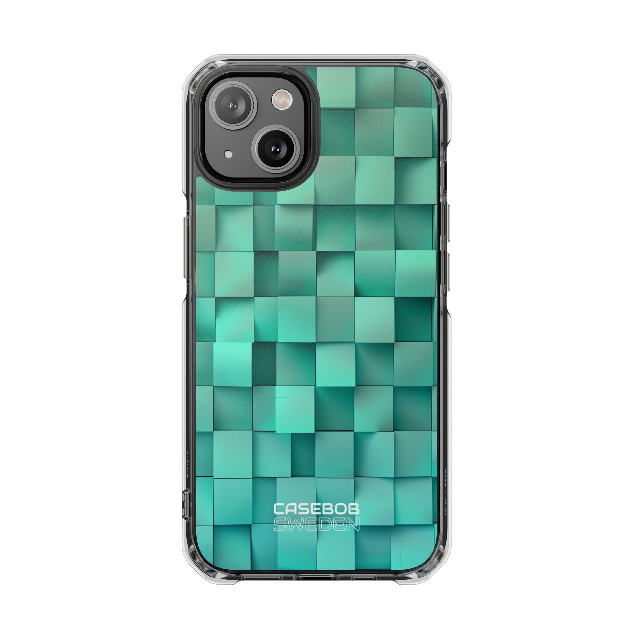 Folded Blue Squares iPhone 14 - Impact Clear+