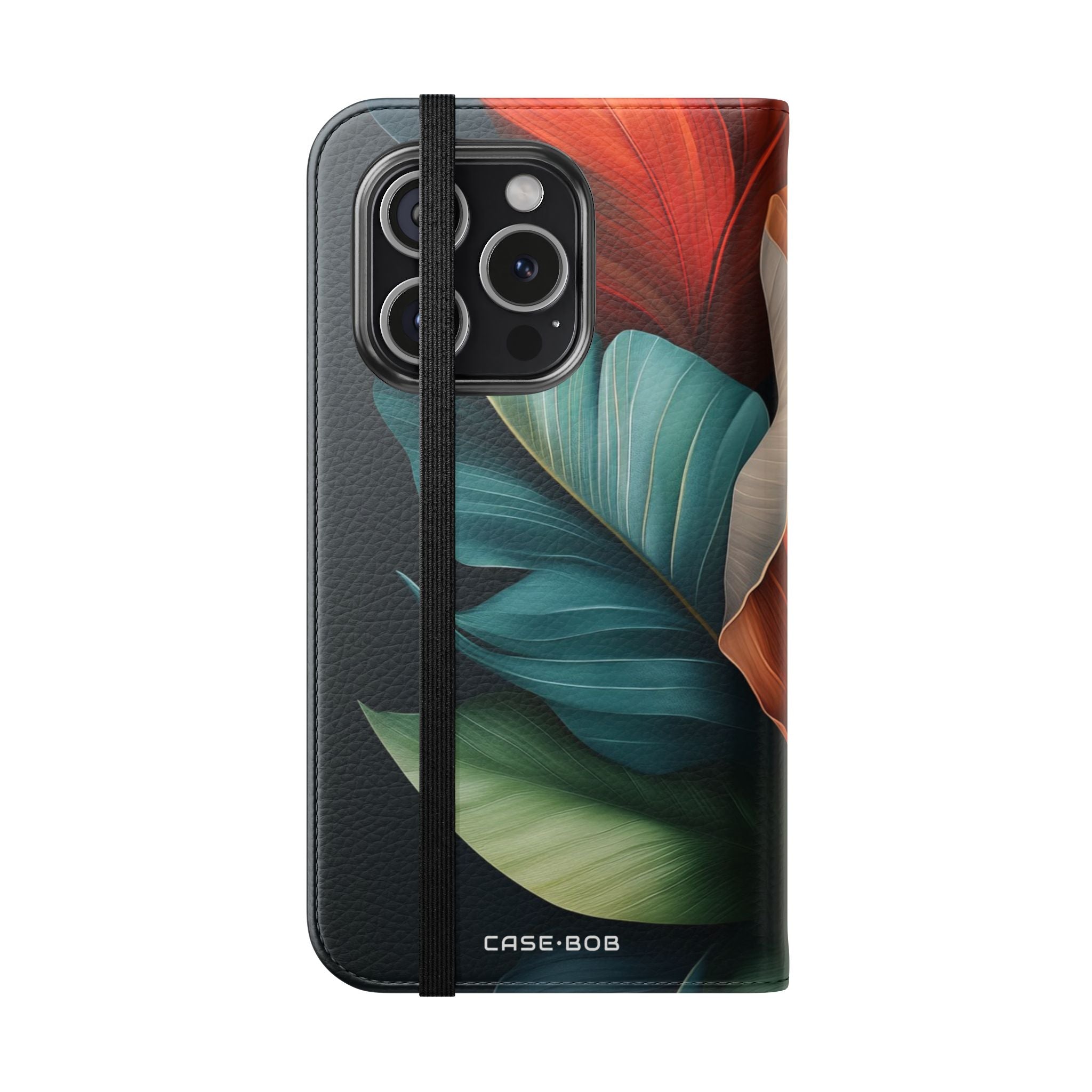 Tropical Ember Leaves - iPhone 15 Pro Case - Wallet