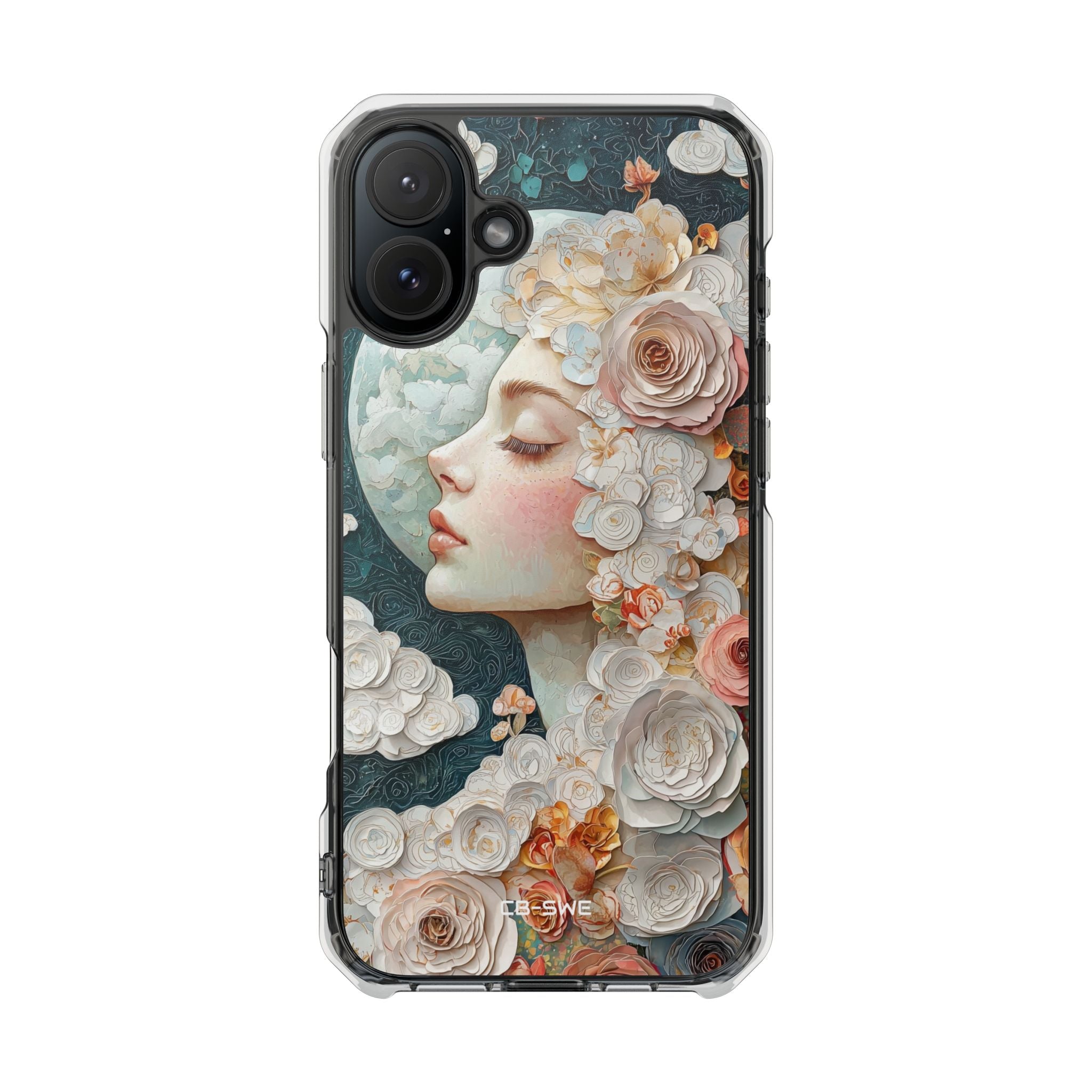 Moon Embraces Flowers iPhone Case - Impact