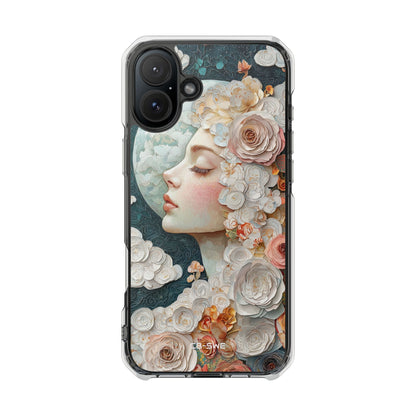 Moon Embraces Flowers iPhone Case - Impact
