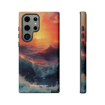 Ocean Sunset Waves - Tough Samsung S23 Phone Case