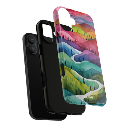 Whimsical Colorful Valleys - iPhone Case