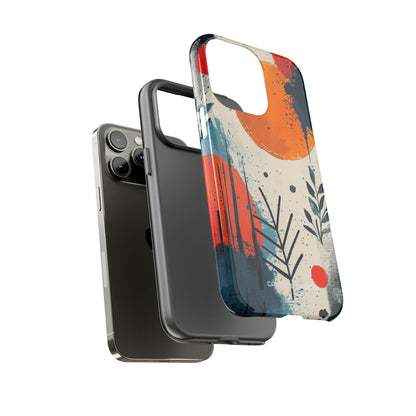 Orange Blue Splash - Tough iPhone 14 Phone Case