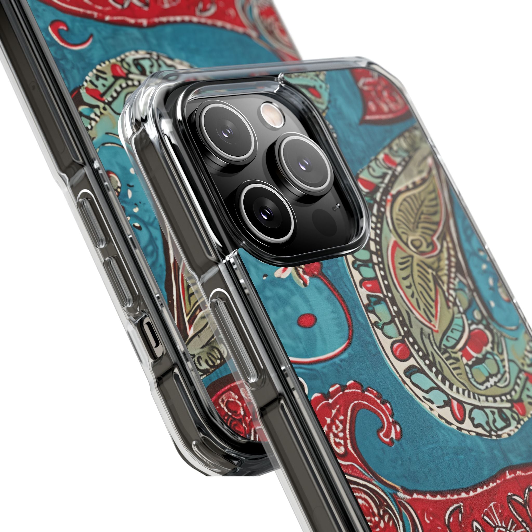 Vintage Paisley Elegance iPhone 14 - Clear Impact Phone Case