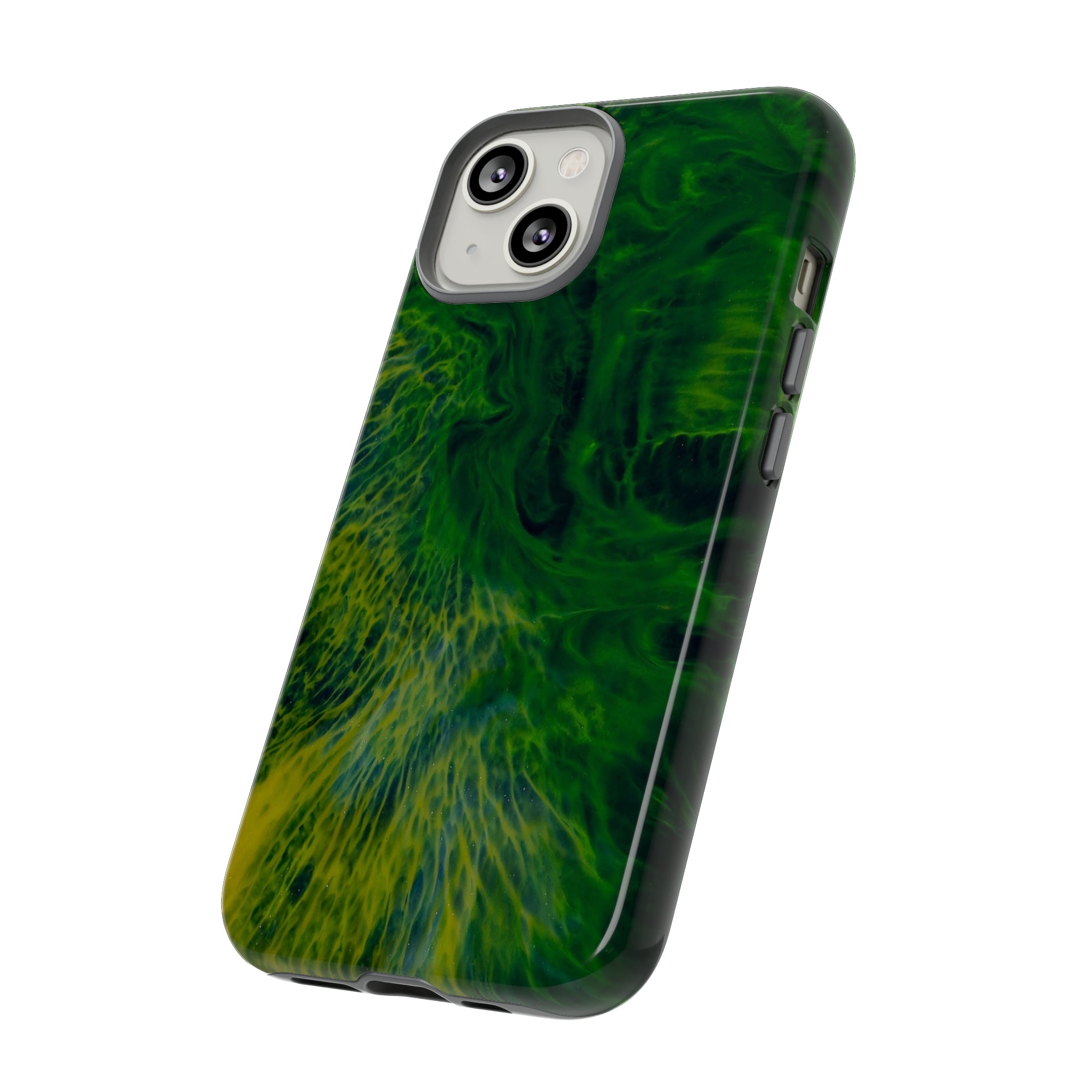 Dark Green Ink Art - Protective Phone Case