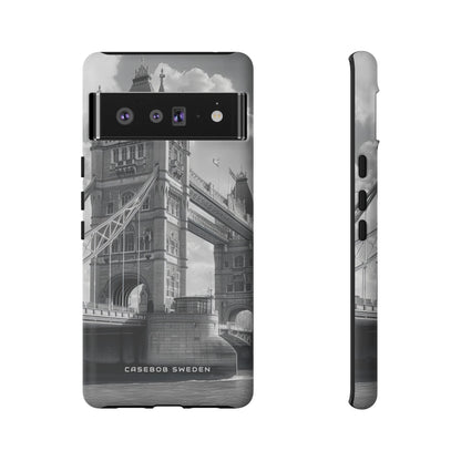 Tower Bridge Monochrome Architecture Study Google Pixel 6 - Tough Phone Case