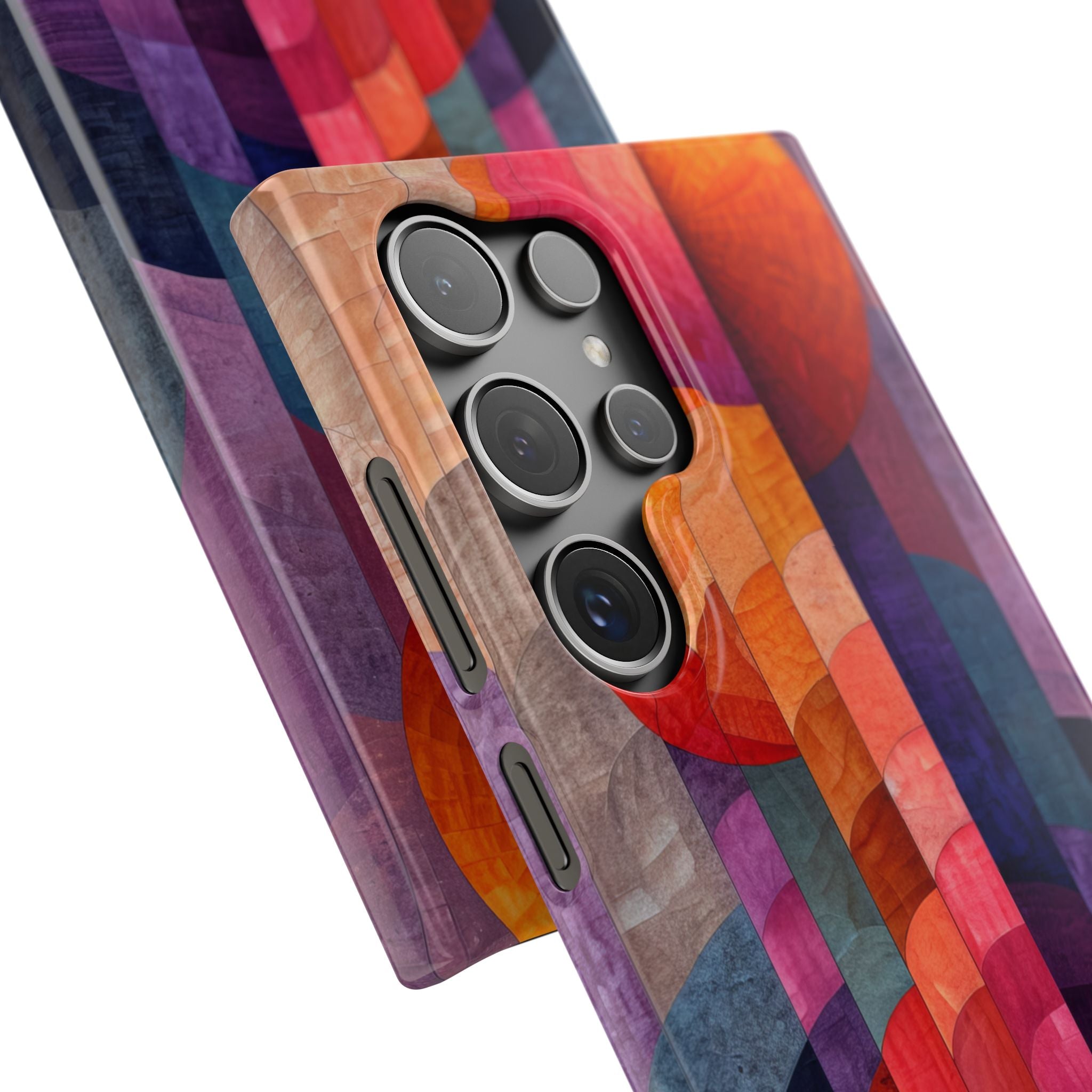 Purple Orange Abstract - Slim Samsung S24 Phone Case