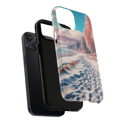 Snowy Footprints iPhone 14 Case - Tough+