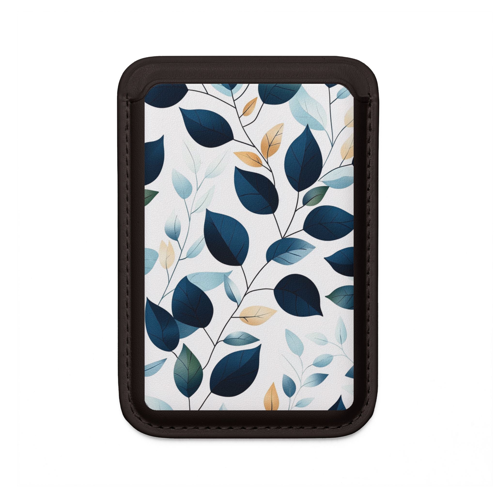 Navy Leaf Veins Wallet – MagSafe Ready