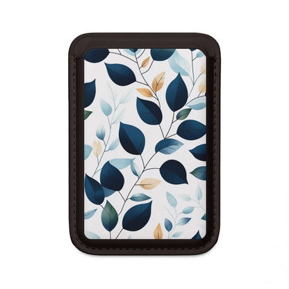 Navy Leaf Veins Wallet – MagSafe Ready