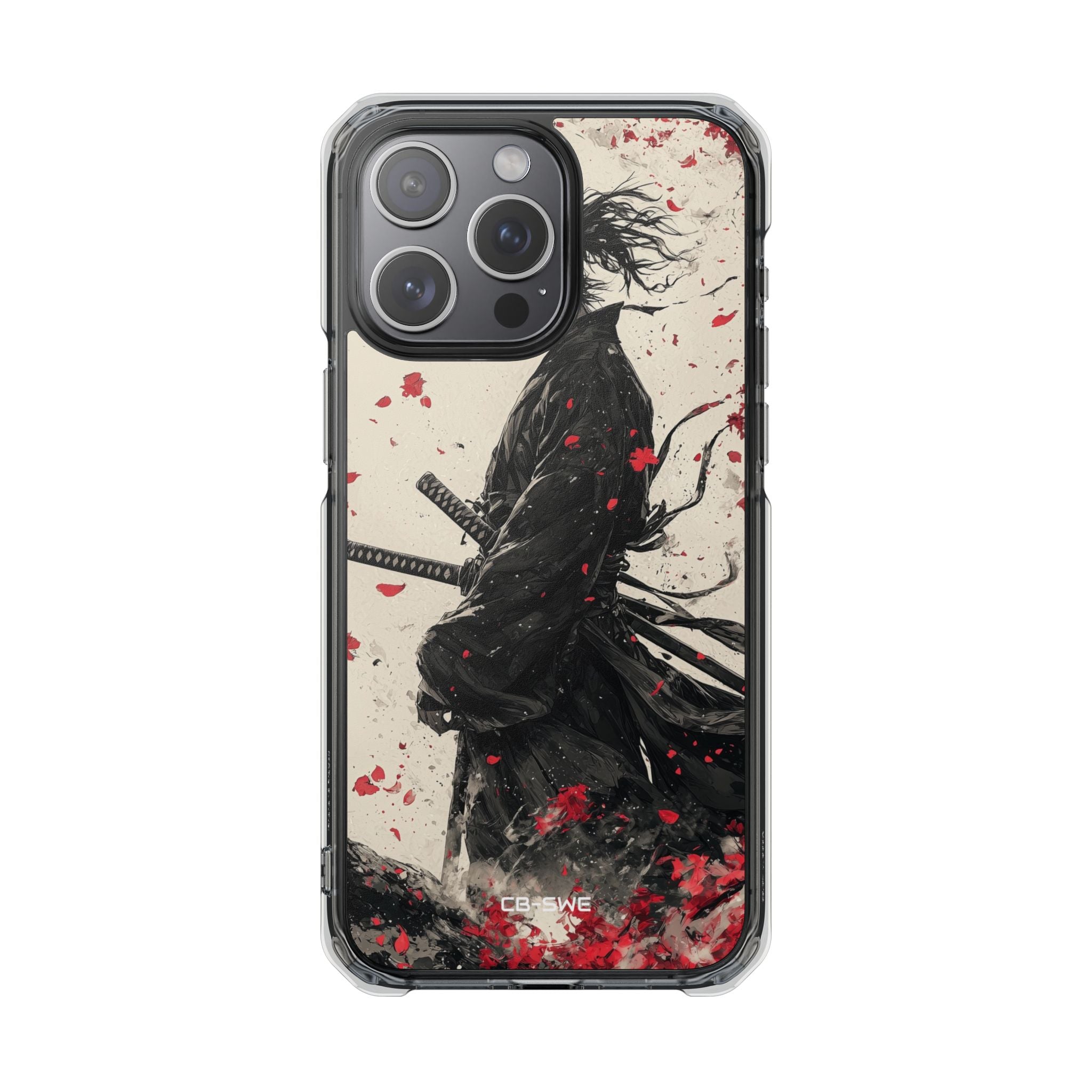 Falling Samurai Petals iPhone Case - Impact