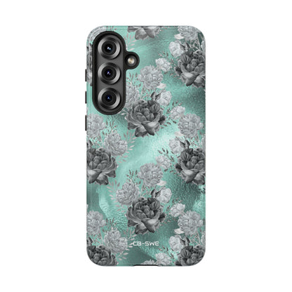 Teal Floral Elegance - Samsung Case