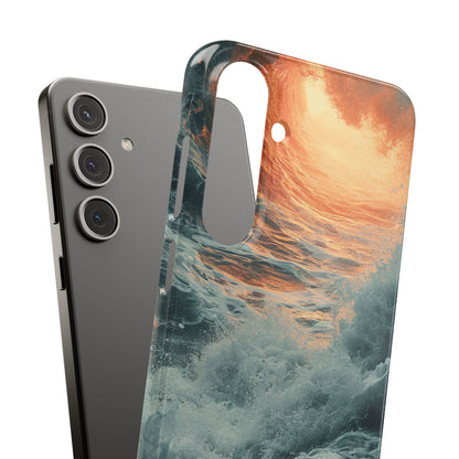 Fiery Wave Power - Slim Samsung S24 Phone Case