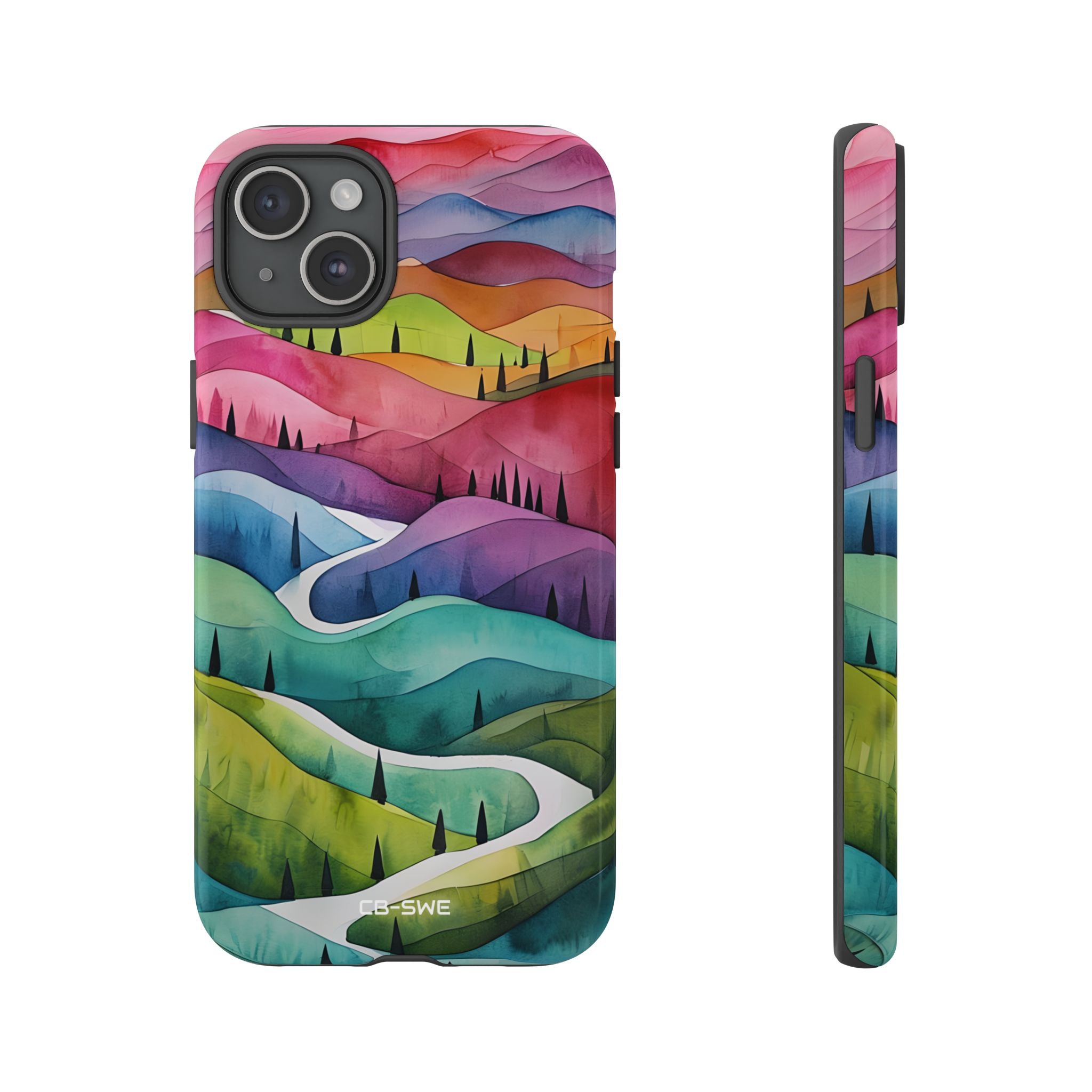 Whimsical Colorful Valleys - iPhone Case