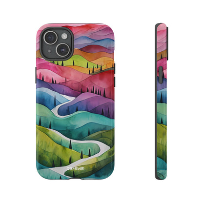 Whimsical Colorful Valleys - iPhone Case
