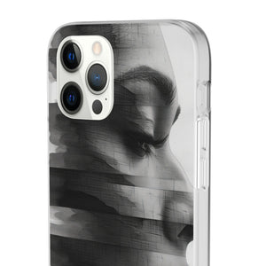 Abstract Glitch Portrait | Flexible Phone Case for iPhone