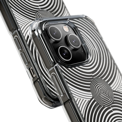 Monochrome Spiral Motion iPhone 14 - Impact Clear+