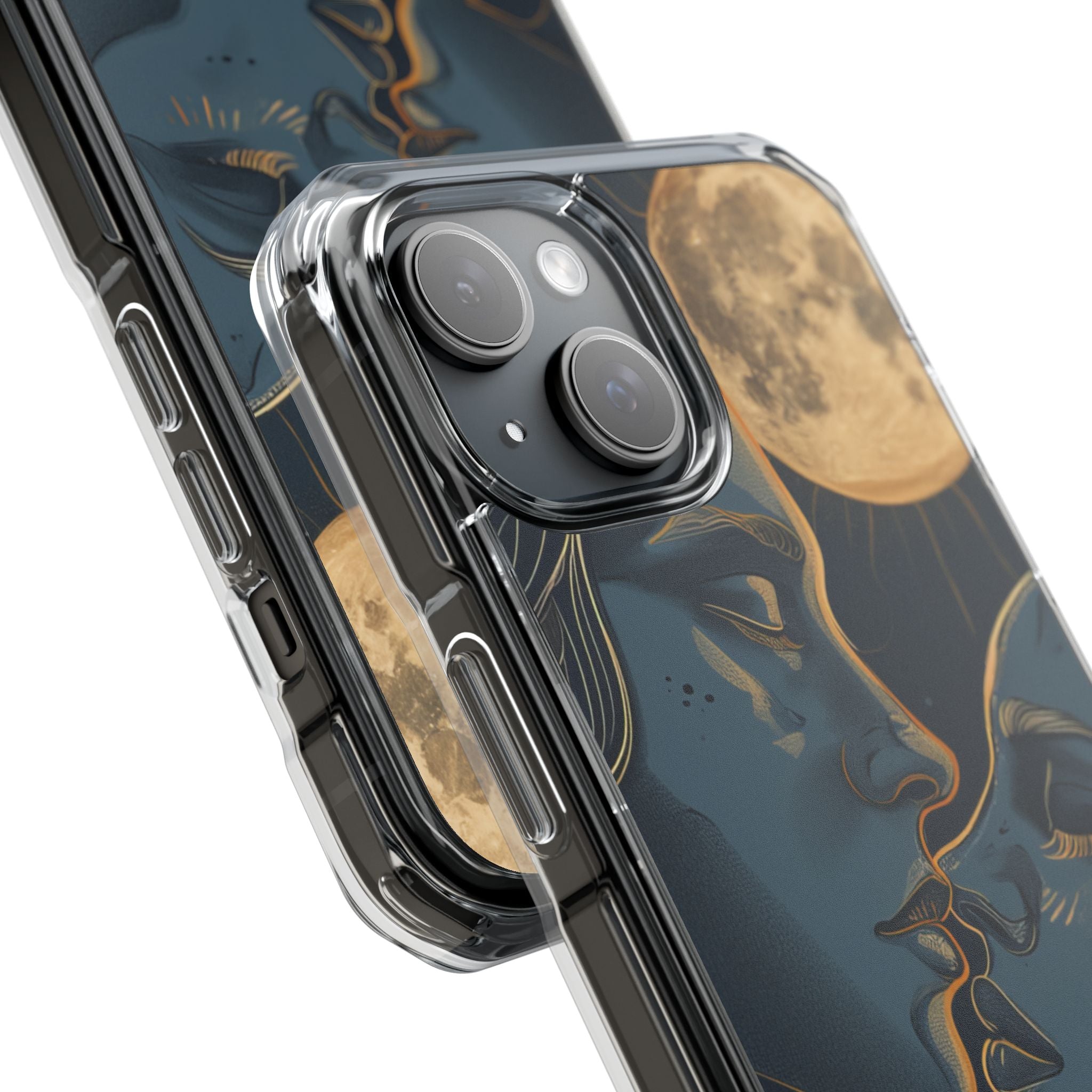 Moonlit Lovers Whisper iPhone 15 - Impact Clear+