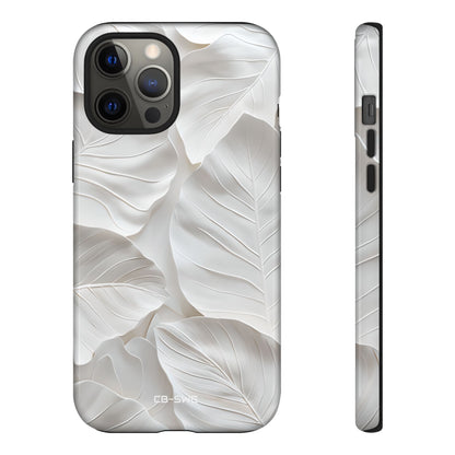 Elegant Leaf Relief - iPhone Case