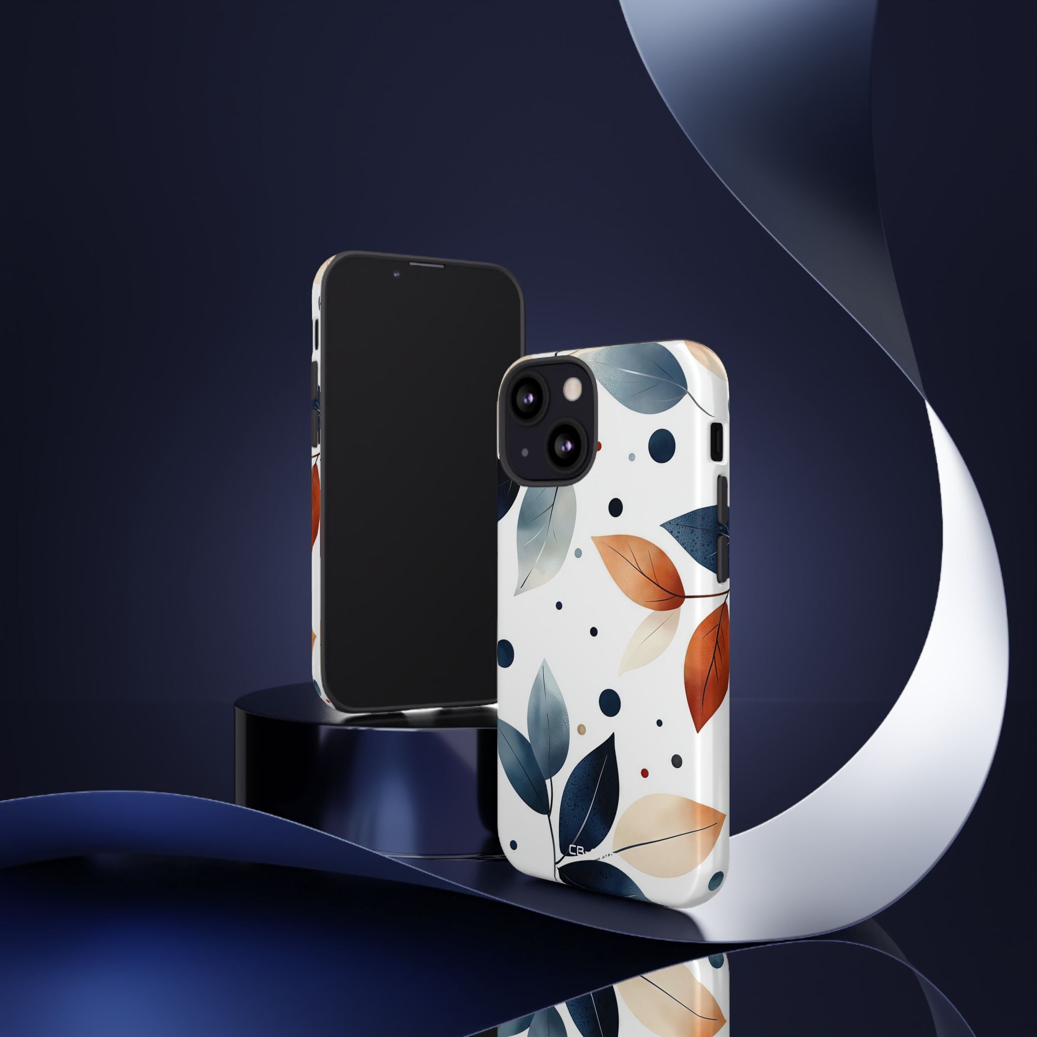 Leaves And Circles - iPhone Case
