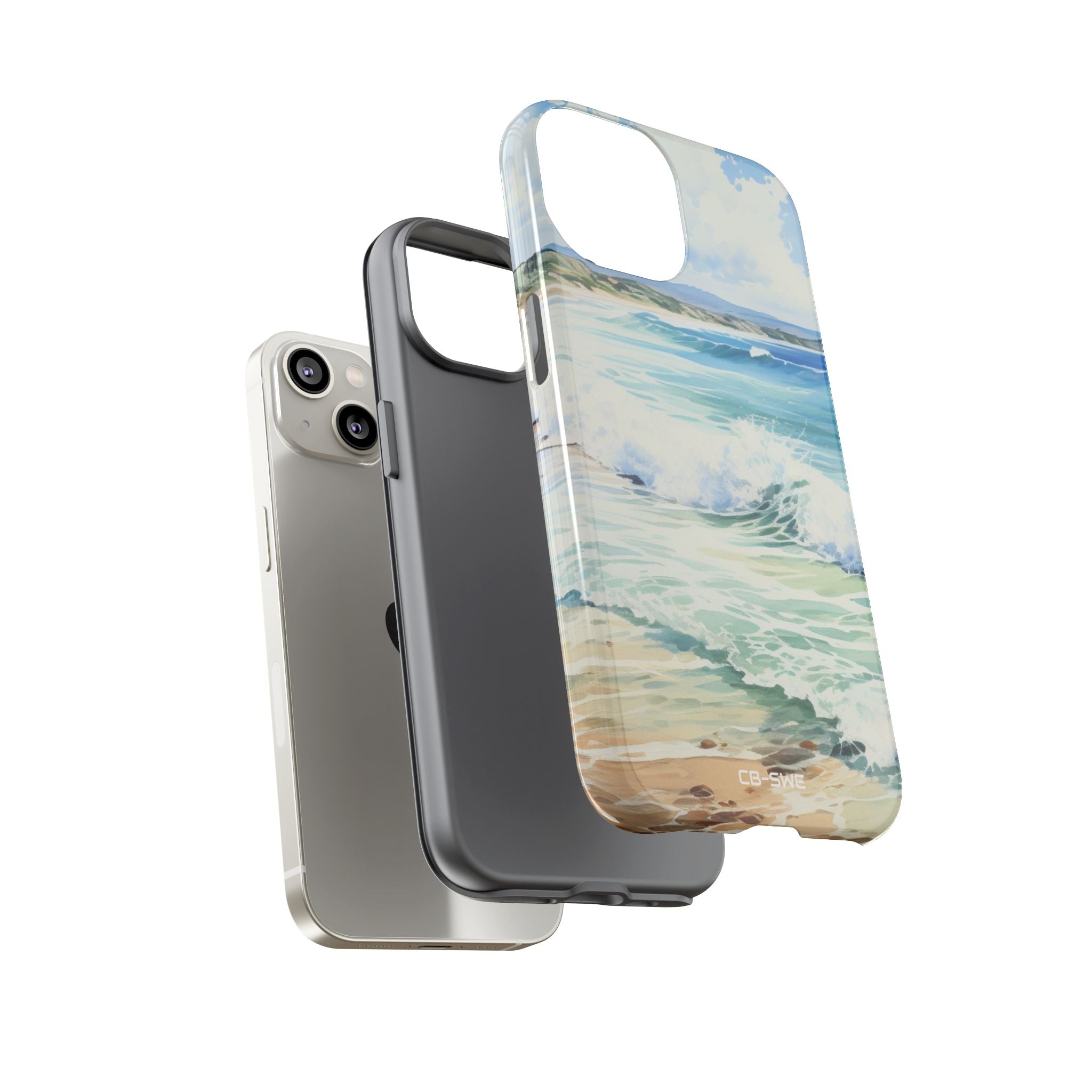 Serene Coastal Watercolors - iPhone Case
