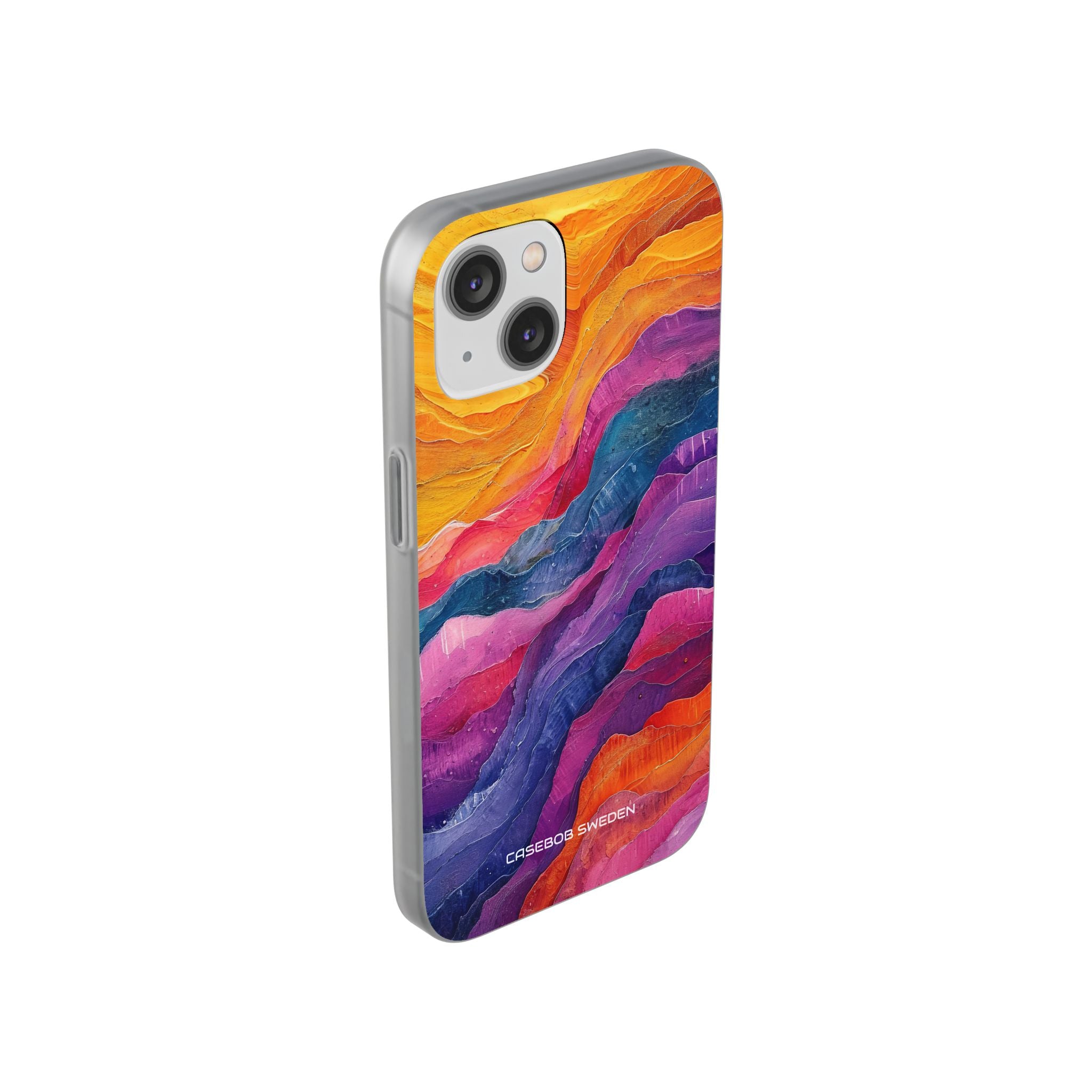 Vibrant Abstract Waves - Flexi iPhone 14 Phone Case