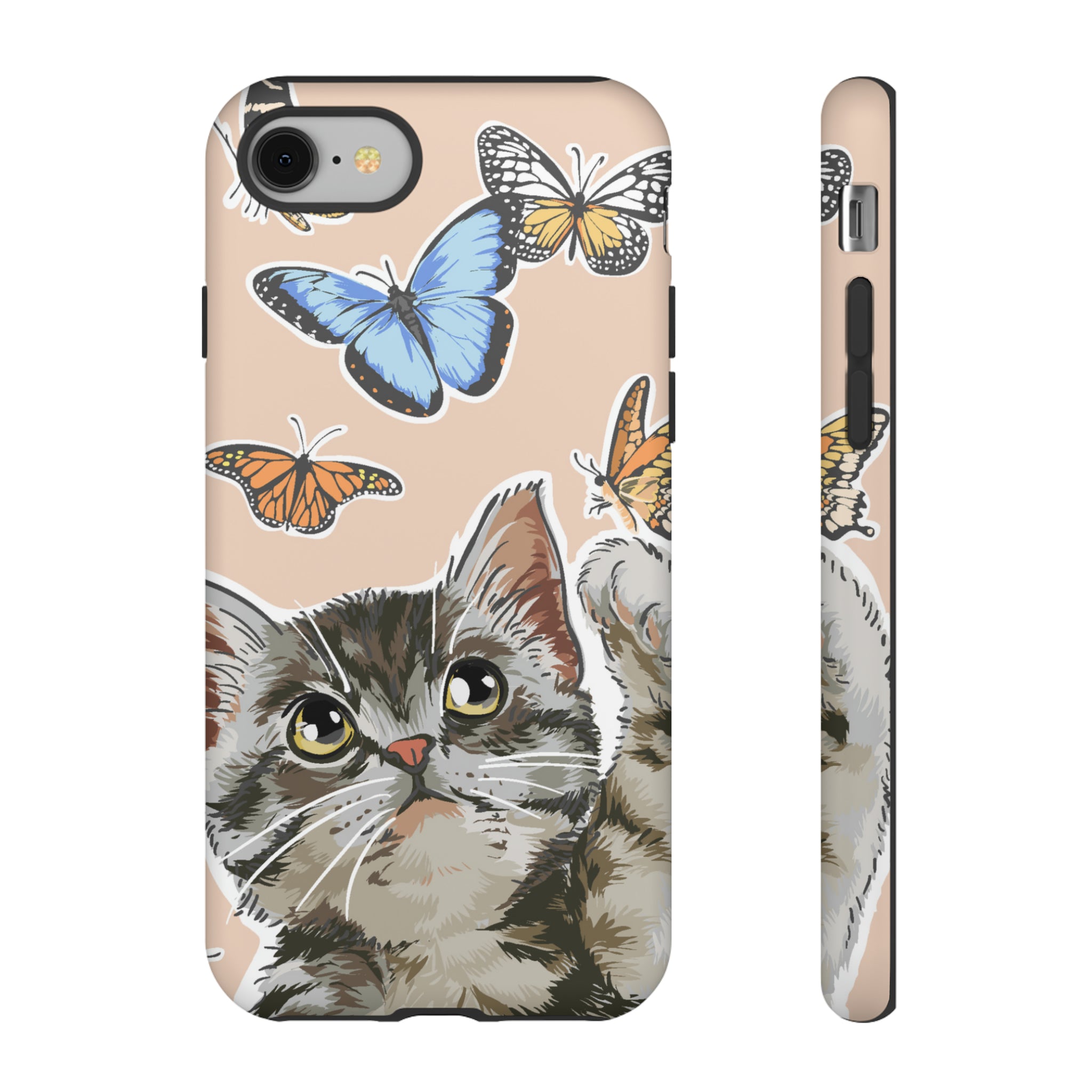 Cute Cat Butterflies - Protective Phone Case