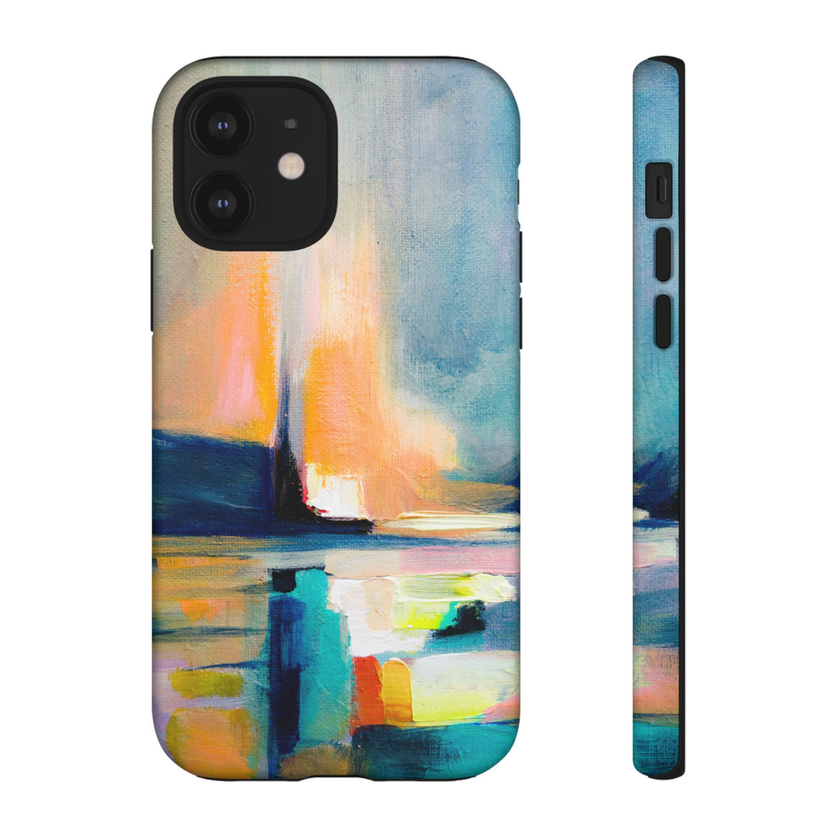 Abstract Blue n Yellow iPhone Case (Protective) iPhone 12 Matte Phone Case