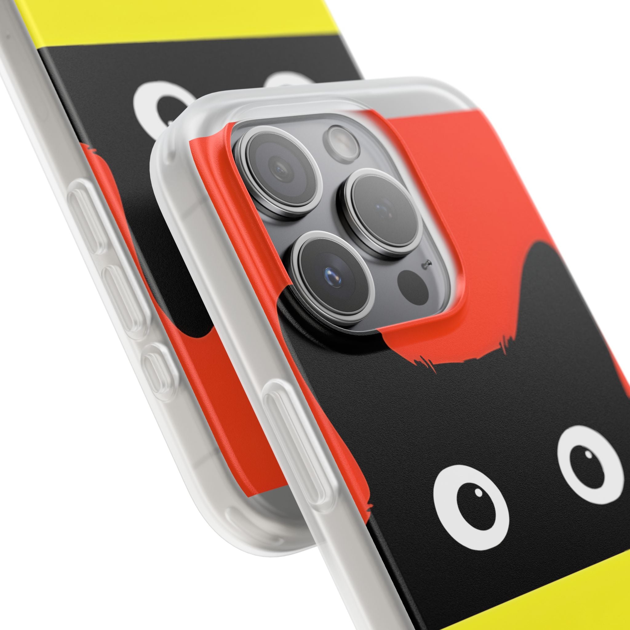 Peekaboo Cat Crimson iPhone 15 Pro Case - Soft