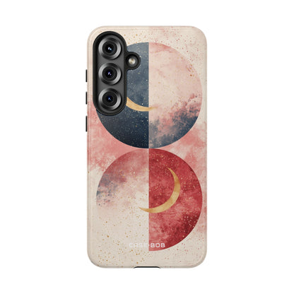 Golden Crescent Circles Samsung S25 Plus Case - Tough