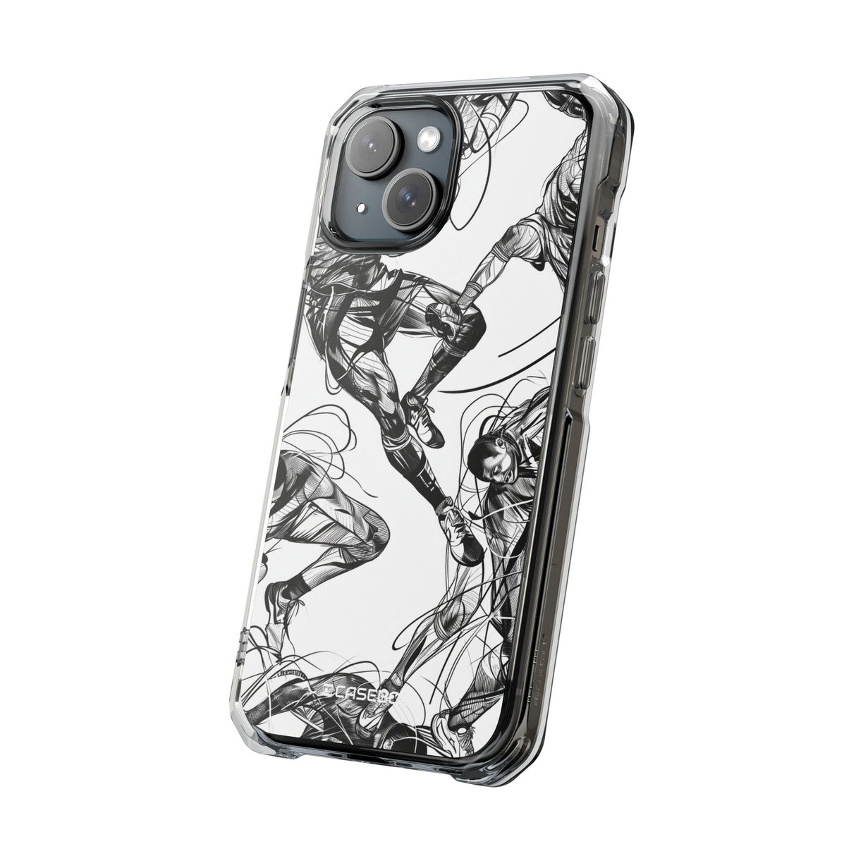 Dynamic Athletic Surrealism - Phone Case for iPhone (Clear Impact - Magnetic)