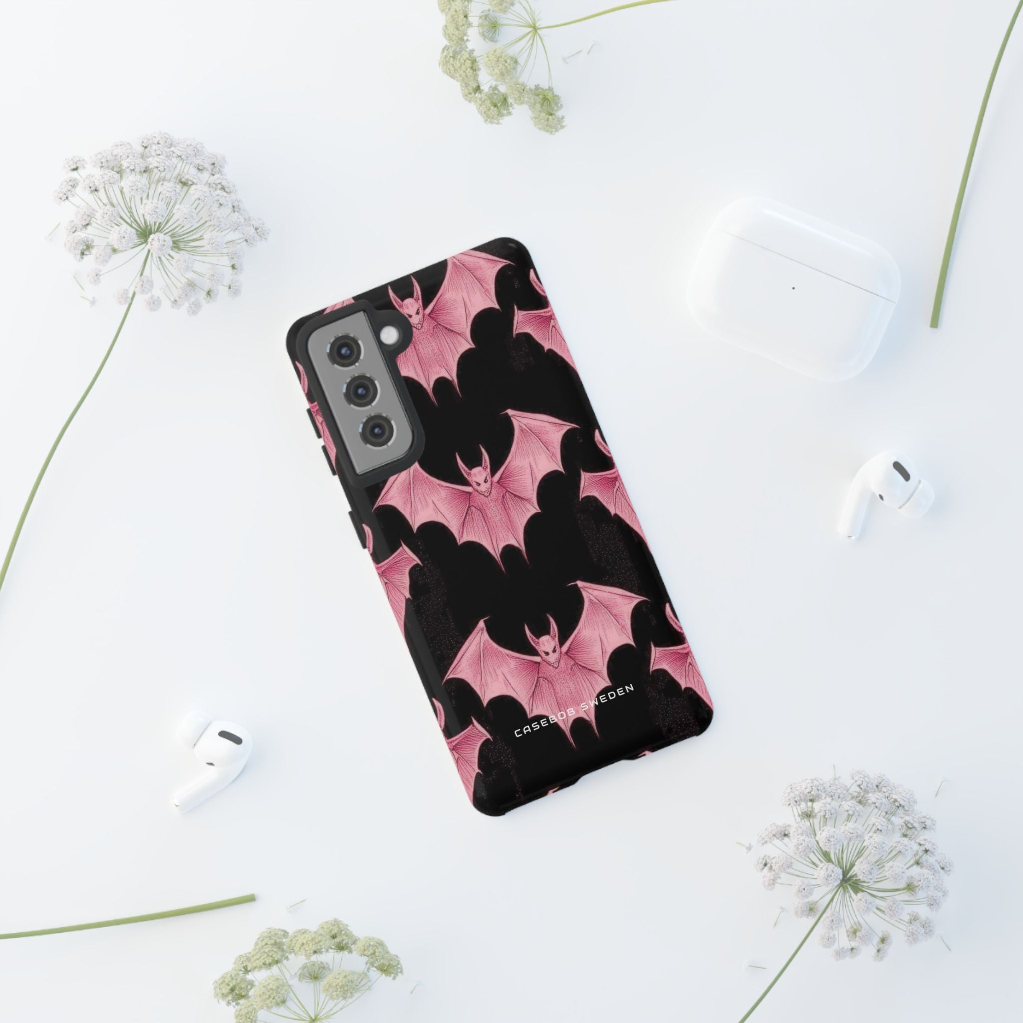 Gothic Pink Bats Aflame  Samsung S21 - Tough Phone Case