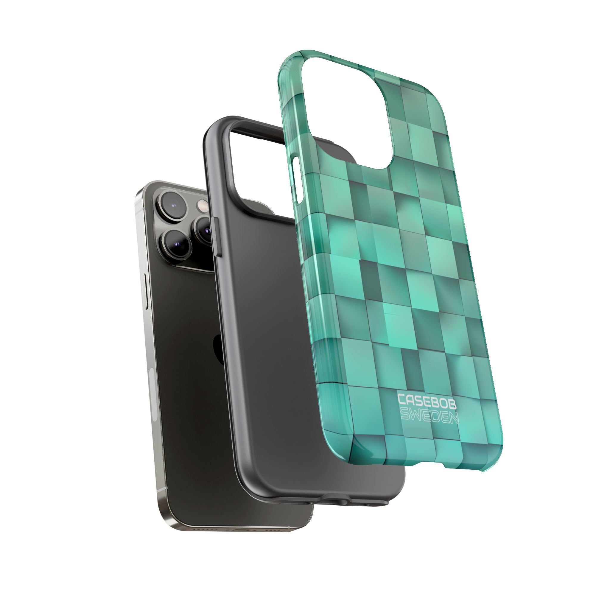 Folded Blue Squares iPhone 14 - Tough