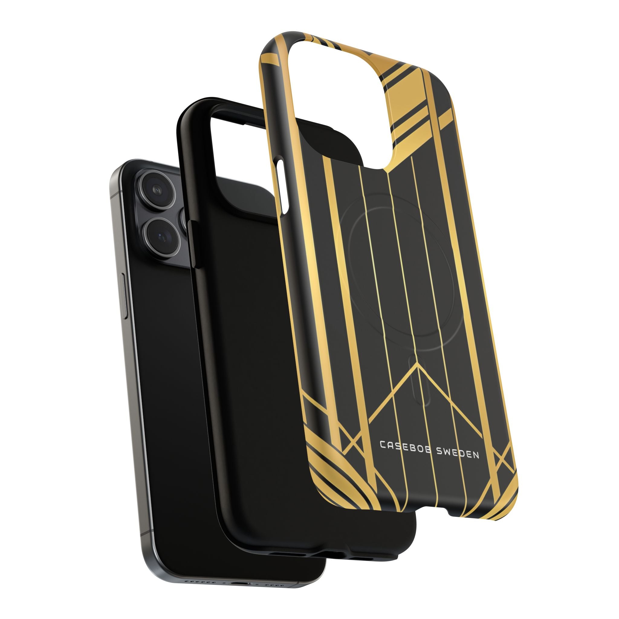 "Golden Art Deco Symmetry in Geometric Elegance" iPhone 15 | Tough+ Phone Case