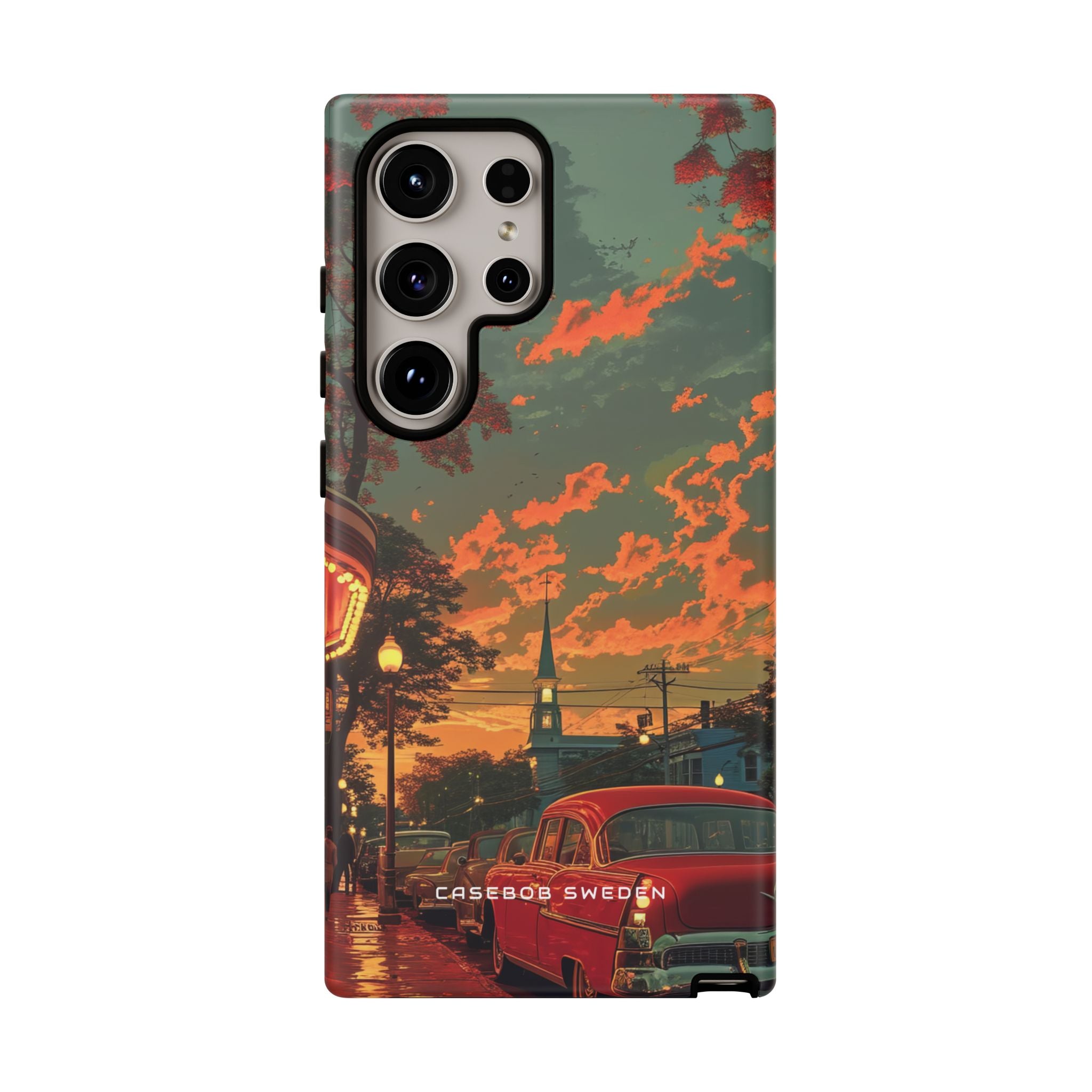 Mid-Century Nostalgia Streetscape Samsung S24 - Tough Phone Case