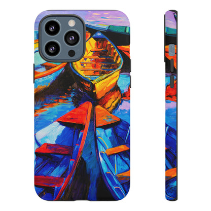 Oil painting - Wooden Boat - Protective Phone Case