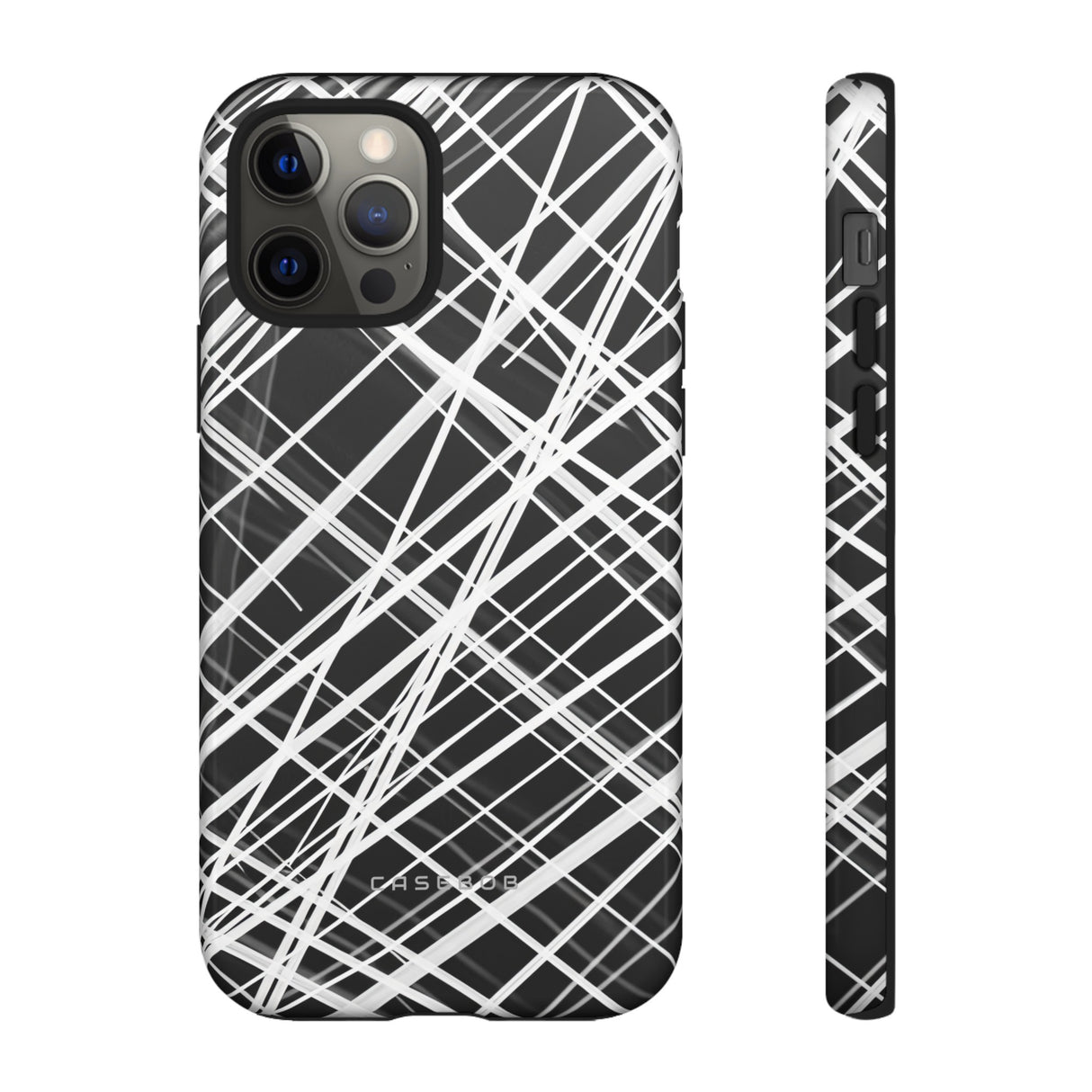 White Line Elegance - Protective Phone Case