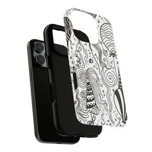 Whimsical Celebration in Black and White - for iPhone 16