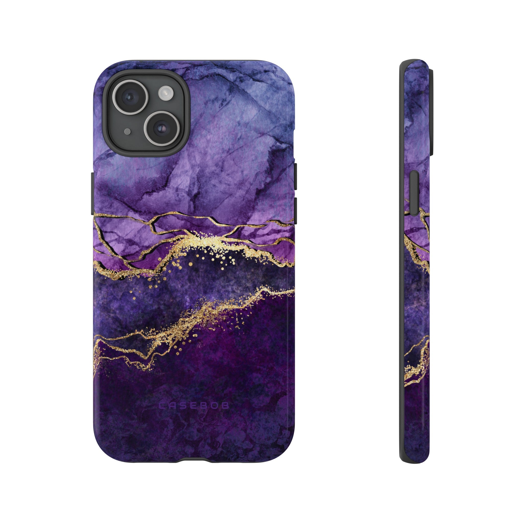 Purple Blue Marble - Protective Phone Case