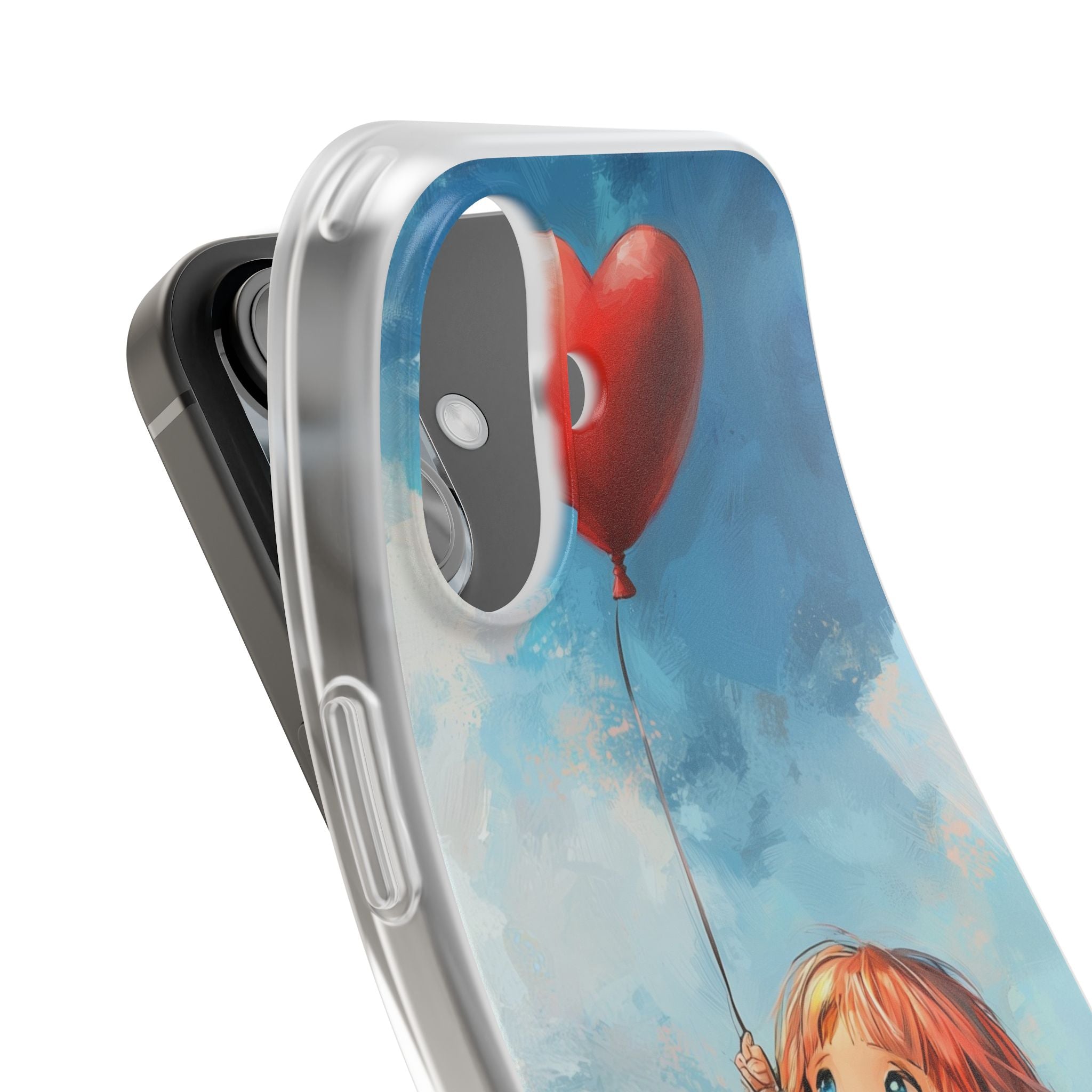 Heart Balloon Whimsy iPhone 16 Case - Soft