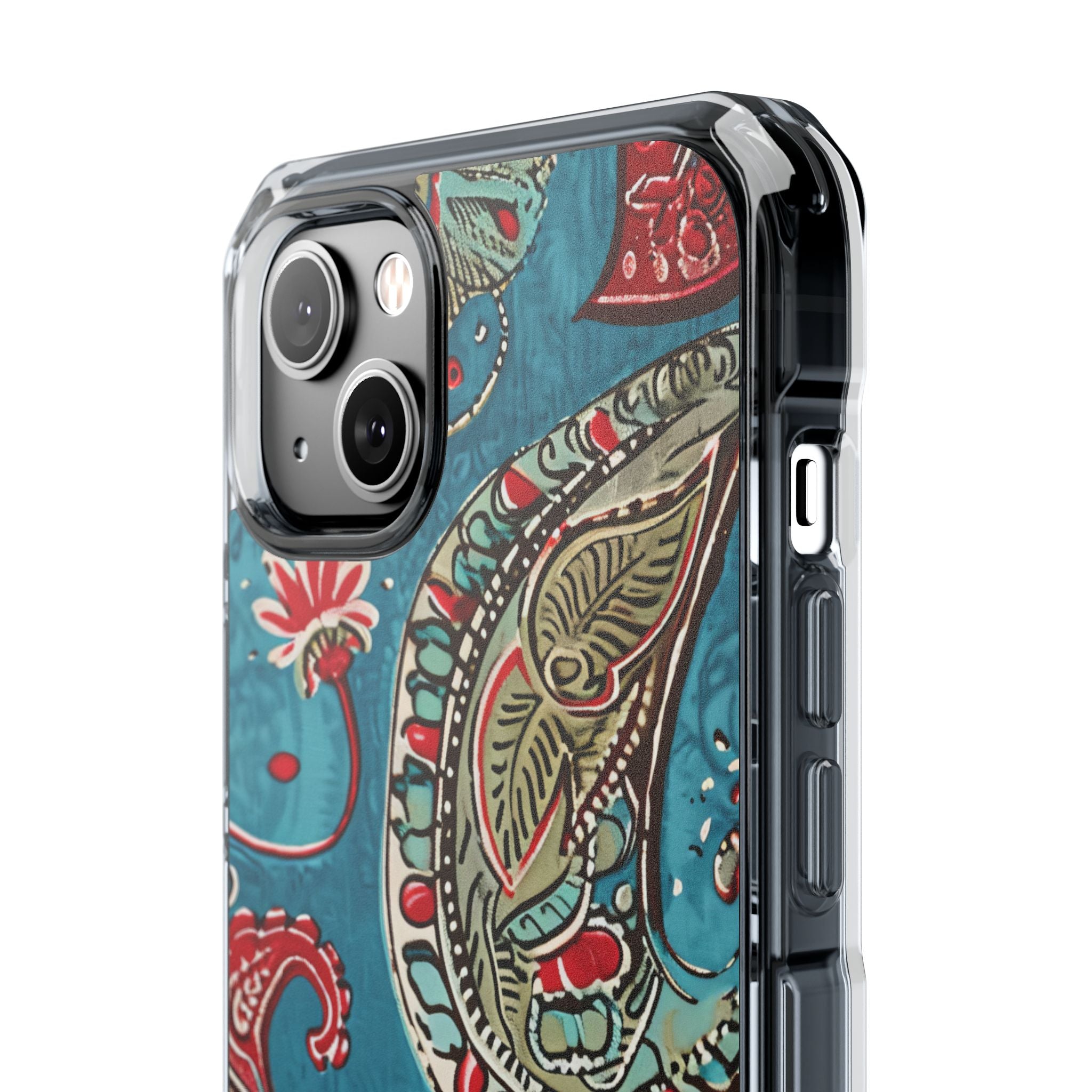 Vintage Paisley Elegance iPhone 14 - Clear Impact Phone Case