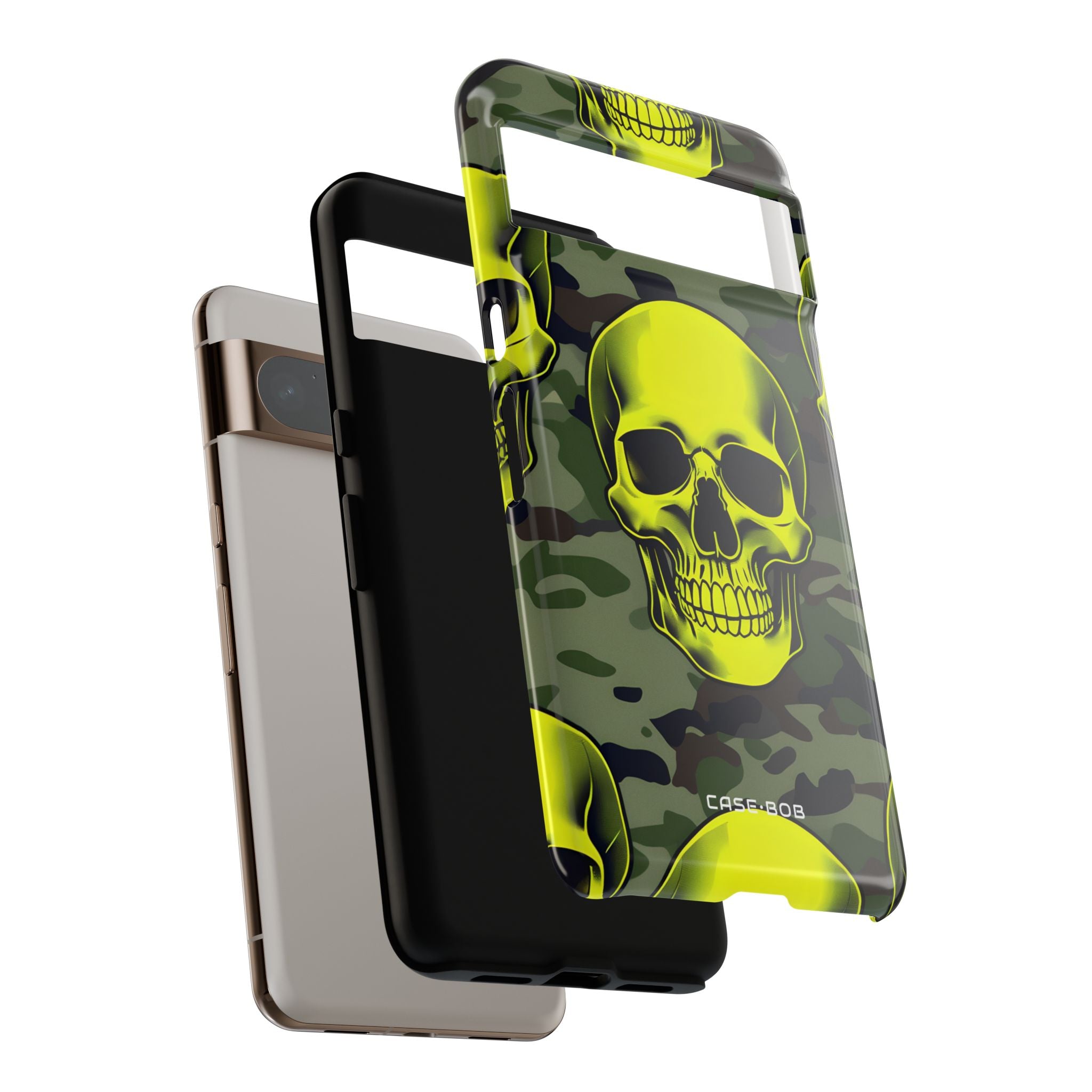 Neon Skull Camo Google Pixel 8 Pro Case - Tough