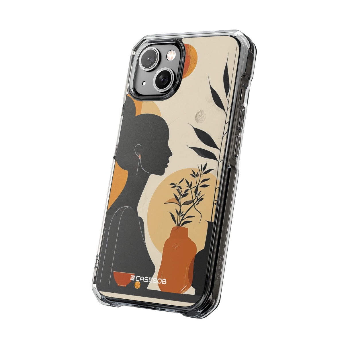 Modern Silhouette Tranquility - Phone Case for iPhone (Clear Impact - Magnetic)