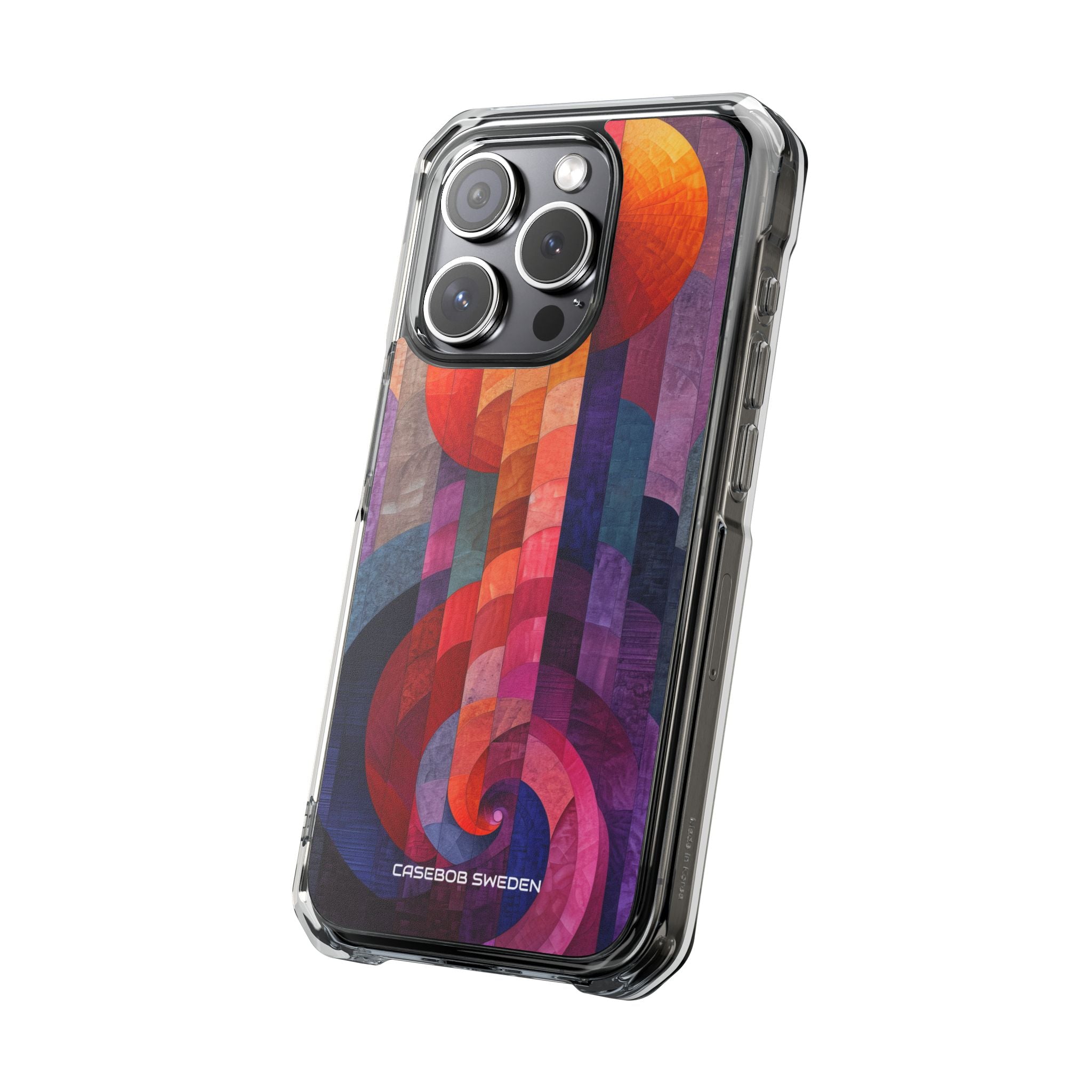 Purple Orange Abstract - Clear Impact iPhone 15 Phone Case