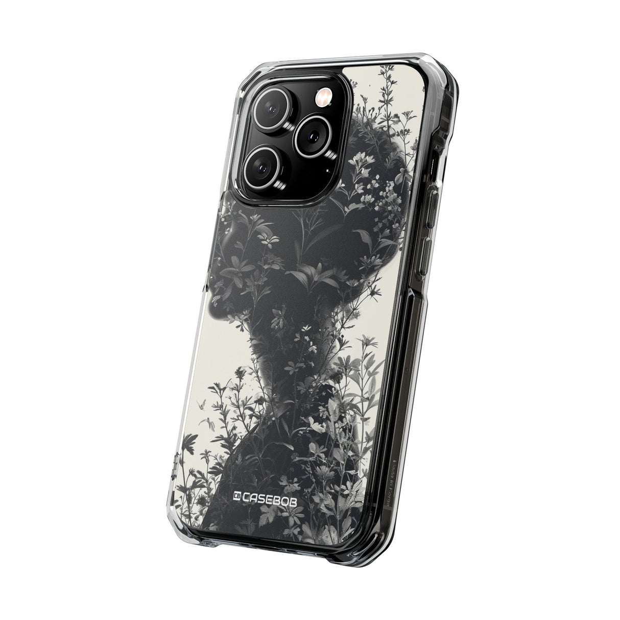 Botanical Silhouette Essence - Phone Case for iPhone (Clear Impact - Magnetic)