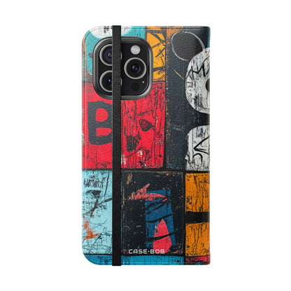 White Orb Graffiti - iPhone 15 Pro Max Case - Wallet