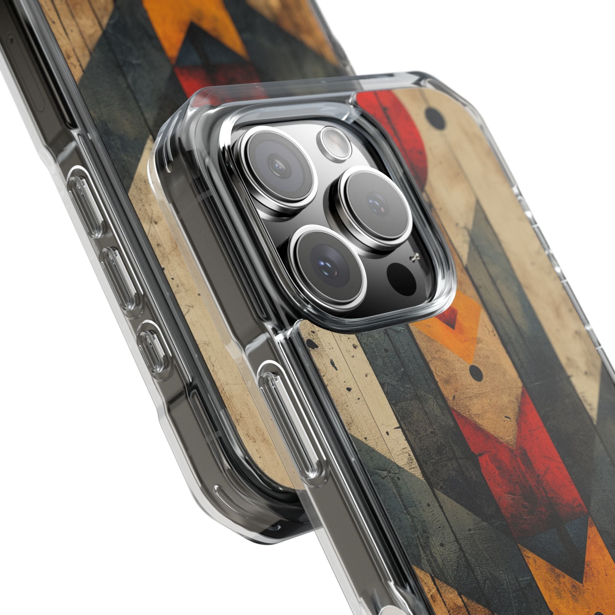 Geometric Fire Rise iPhone 16 - Impact Clear+