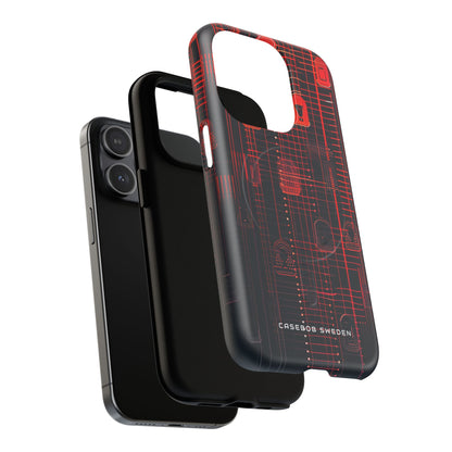 Gradient Cyber Lock iPhone 15 | Tough+ Phone Case