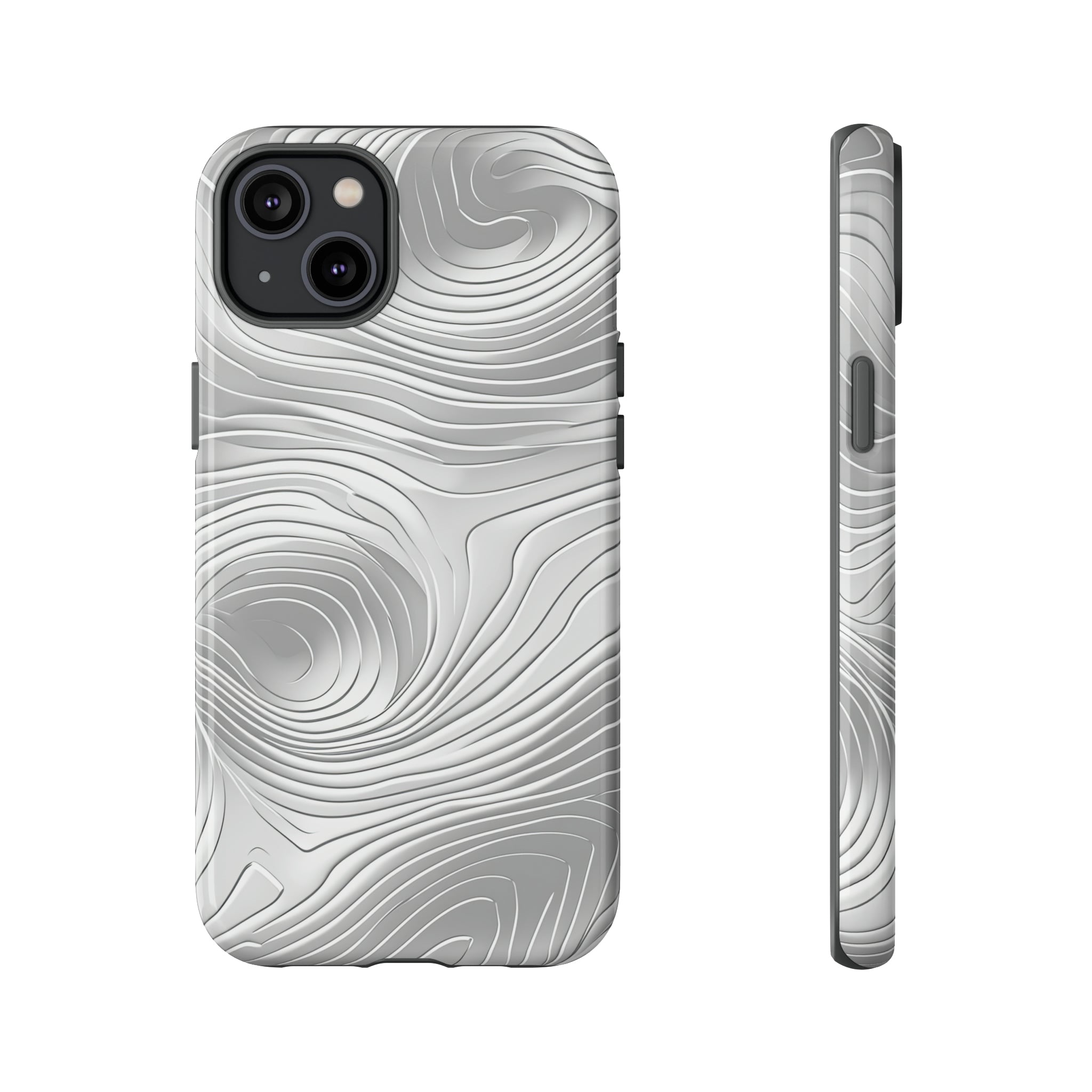 Sleek Grey Abstract Lines Case - Protective Phone Case