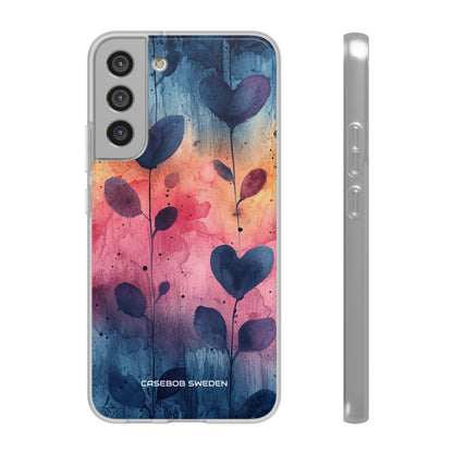 Watercolor Heart Art - Flexi Samsung S22 Phone Case